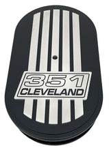 Load image into Gallery viewer, 351 Cleveland - Billet Top 15&quot; Oval Air Cleaner Kit - Style 2 - Black