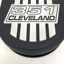 Load image into Gallery viewer, 351 Cleveland - Billet Top 15&quot; Oval Air Cleaner Kit - Style 2 - Black