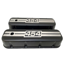 Load image into Gallery viewer, Chevy 454 - Big Block Tall Valve Covers - Engraved Raised Billet - Style 3 - Black