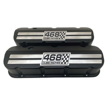 Load image into Gallery viewer, Chevy 468 - Big Block Tall Slant Top Valve Covers - Engraved Raised Billet - Black