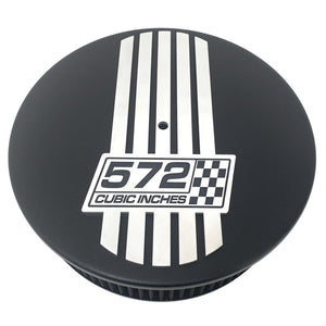 14" Round Air Cleaner Kit - Custom Engraved 572 Cubic Inches Billet Top