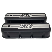 Load image into Gallery viewer, Chevy 427 - Big Block Tall Valve Covers - Engraved Raised Billet - Black