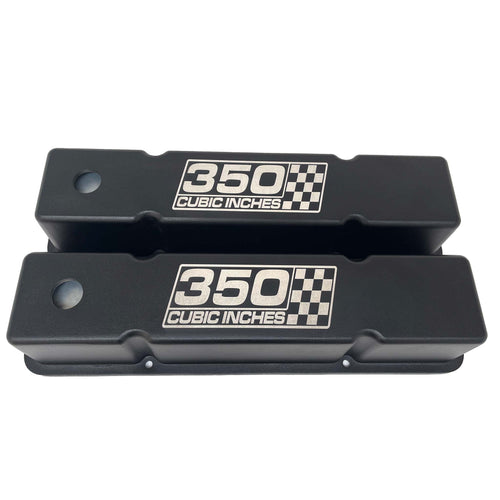 Small Block Chevy Tall Valve Covers - 350 Cubic Inches (Black)
