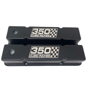 Small Block Chevy Tall Valve Covers - 350 Cubic Inches - Black