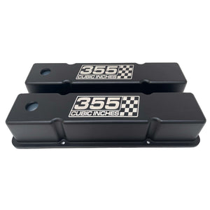 Small Block Chevy Tall Valve Covers - 355 Cubic Inches (Black)