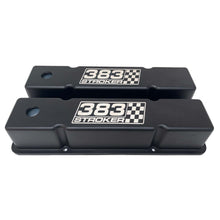 Load image into Gallery viewer, Small Block Chevy Tall Valve Covers - 383 STROKER (Black)