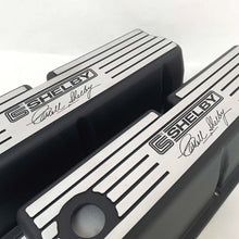Load image into Gallery viewer, Ford 351 Windsor Black Valve Covers - NEW Wide Fins - Carroll Shelby Signature
