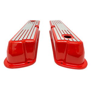 Ford 289, 302, 351 Windsor Wide Fin Valve Covers - Red