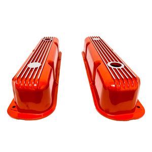 Mopar Performance 273, 318, 340, 360 Cal Custom Finned Valve Covers - Orange