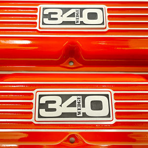 Mopar Performance 340 Wedge Valve Covers - Orange