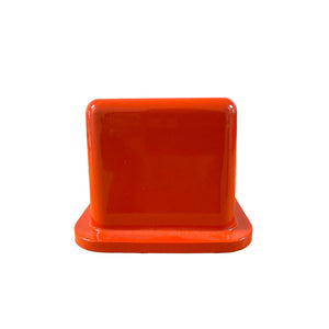383 Stroker Small Block Chevy Tall Valve Covers, Custom Billet Top - Orange