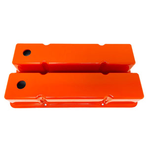 Small Block Chevy Tall Valve Covers - Orange