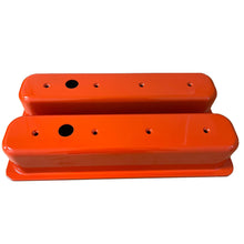 Load image into Gallery viewer, Small Block Chevy Vortec Center Bolt Orange Valve Covers - Customizable