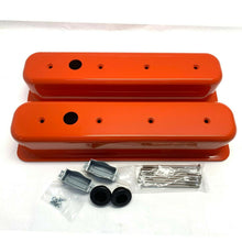 Load image into Gallery viewer, Small Block Chevy Vortec Center Bolt Orange Valve Covers - Customizable