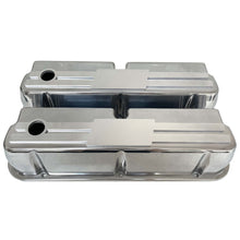Load image into Gallery viewer, Ford 289, 302, 351 Windsor Tall Valve Covers - Custom Billet Top - Polished