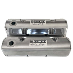 Carroll Shelby Signature 351 Cleveland Valve Covers, Style 1 - Polished