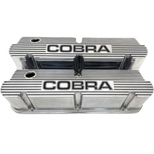 Load image into Gallery viewer, Ford Small Block Pentroof Cobra Tall Valve Covers, Engraved - Polished