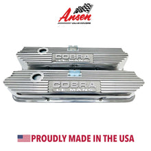 Load image into Gallery viewer, Cobra Le Mans FE Tall Valve Covers, Finned - Polished