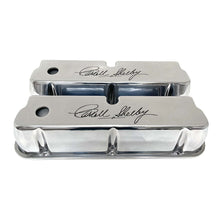 Load image into Gallery viewer, Ford 289 Valve Covers, Carol Shelby signature, Polished valve covers, Front view