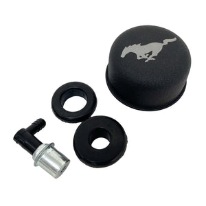 Ford Mustang Pony Breather, PCV Valve and Grommets - Black