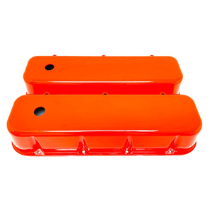 Big Block Chevy Tall Flat Top Valve Covers - Orange