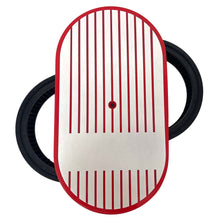 Load image into Gallery viewer, Custom Raised Billet Finned Top 15&quot; Oval Air Cleaner Lid Kit - Red