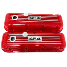 Load image into Gallery viewer, Big Block Chevy 454 Classic Finned Valve Covers - Red