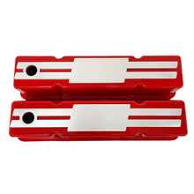 Load image into Gallery viewer, Small Block Chevy Tall Custom Billet Top Valve Covers - Red