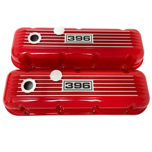 Load image into Gallery viewer, Big Block Chevy 396  Classic Finned Valve Covers -  Red