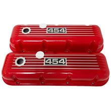 Load image into Gallery viewer, Big Block Chevy 454 Classic Finned Valve Covers - Style 2 - Red