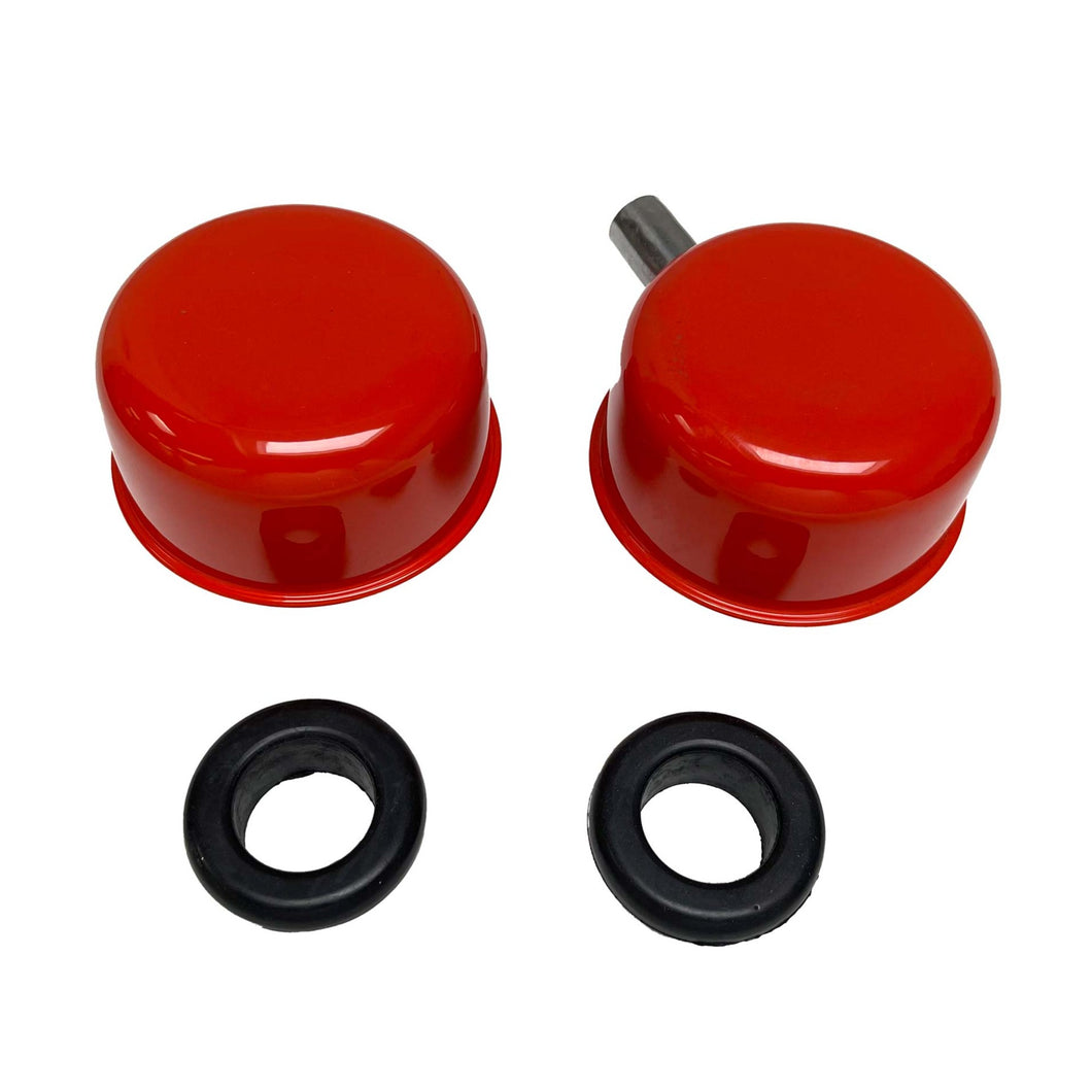 Red Valve Cover Breather and PCV Breather Set