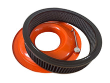 Load image into Gallery viewer, Small Block Chevy 400 Finned Valve Covers &amp; 13&quot; Round Air Cleaner Kit - Orange