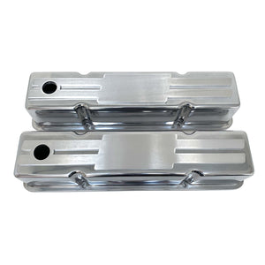 Small Block Chevy Tall Custom Billet Top Valve Covers - Polished