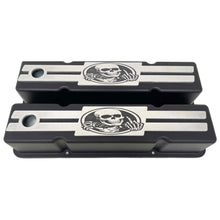 Load image into Gallery viewer, Small Block Chevy Tall Billet Top Rat Rod Skeleton Valve Covers - Black
