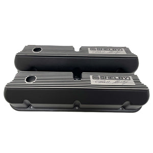 Ford BOSS 302 Windsor Carroll Shelby Signature Valve Covers - Black