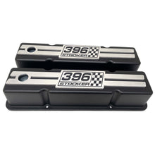 Load image into Gallery viewer, 396 Stroker Small Block Chevy Tall Valve Covers, Custom Engraved Billet - Black