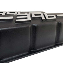 Load image into Gallery viewer, ansen big block chevy valve covers 396 black, close up view