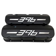 Load image into Gallery viewer, ansen big block chevy valve covers 396 black, front view