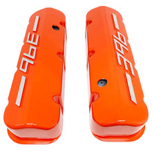 Load image into Gallery viewer, ansen usa, big block chevy 396 valve covers orange, top view