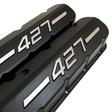 Load image into Gallery viewer, ansen big block chevy valve covers 427 black, angled view