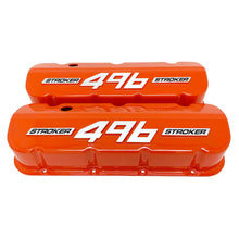 Load image into Gallery viewer, ansen big block chevy 496 stroker valve covers, orange, front view