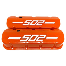 Load image into Gallery viewer, ansen usa, big block chevy 502 valve covers, orange, front view