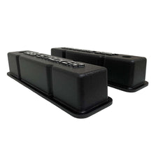 Load image into Gallery viewer, ansen valve covers, 383 stroker small block chevy, black, side profile view