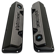 Load image into Gallery viewer, ansen custom engraving, ford cobra valve covers, black, top view