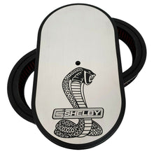 Load image into Gallery viewer, ansen custom engraving, ford shelby cobra air cleaner kit 15 inch oval, front view