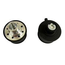 Load image into Gallery viewer, ansen custom engraving, ford shelby cobra billet breather, pcv set, black, underside view