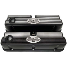 Load image into Gallery viewer, ansen custom engraving, ford 289 american eagle tall valve covers, black, front view