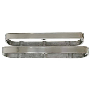 ansen valve cover spacers, ford, 289, polished, close up view