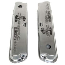 Load image into Gallery viewer, ansen custom engraving, ford shelby cobra valve covers, polished, premium series, top view