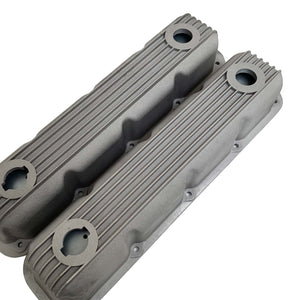 mopar performance magnum valve covers, as cast finish, angled view